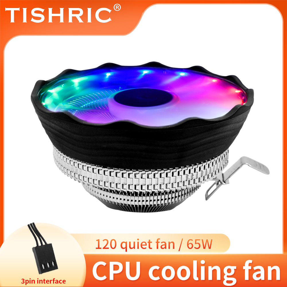 Cpu Heatsink - TISHRIC CPU Cooler Fan RGB PWM